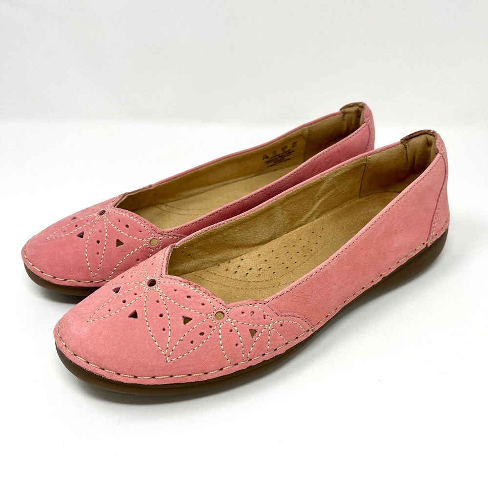 🆕 Naturalizer Kipper Comfort Ballet Flats Leather Slip-On Shoe Pink Size 9.5